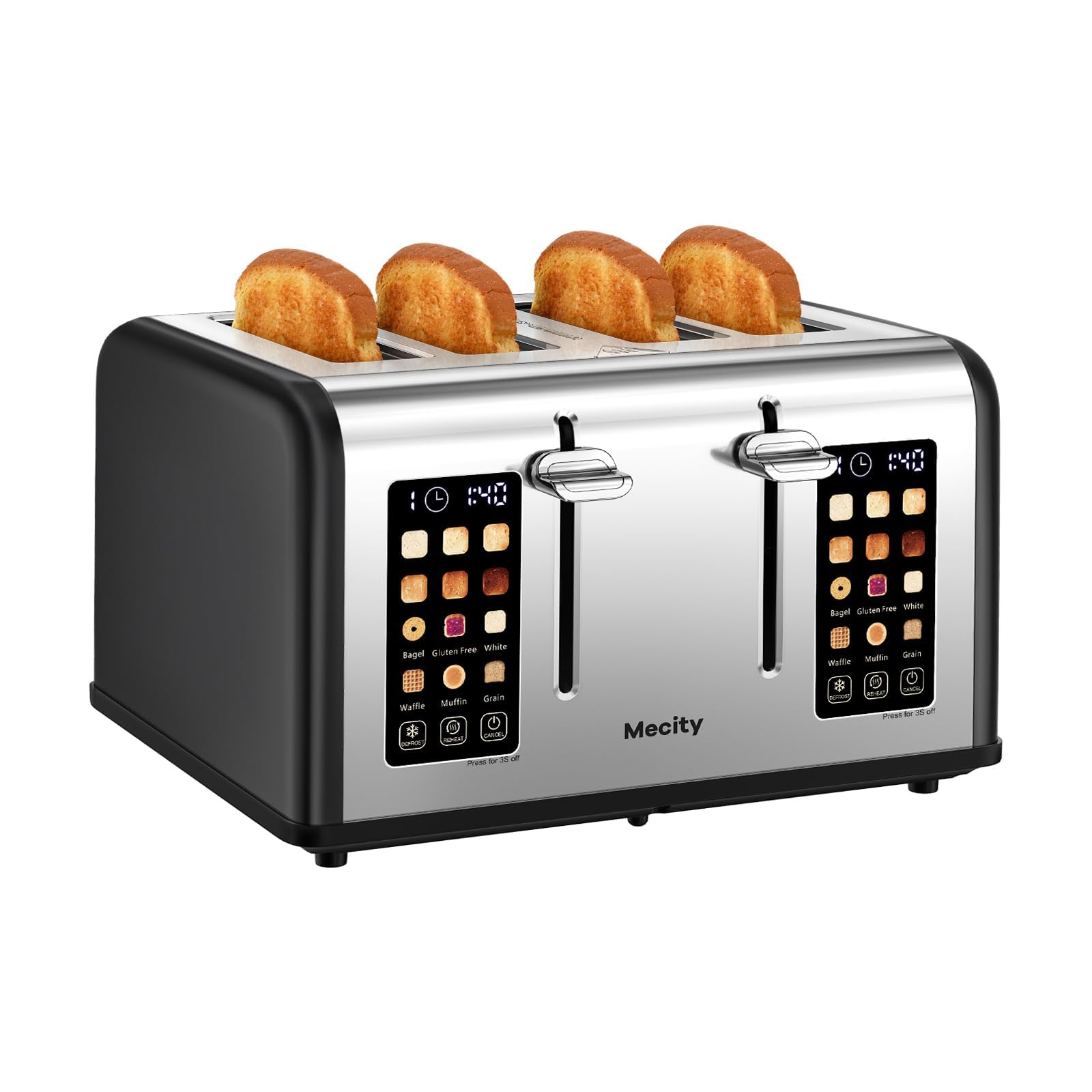 View 1 of [Used] Mecity 4 Slice Toaster with Touch Screen
