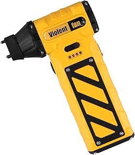 Soplador de aire multifuncional, limpiador de aire para PC, ventiladores portátiles de mano de camping de 110,000 rpm, para el hogar, el coche y la oficina (amarillo)