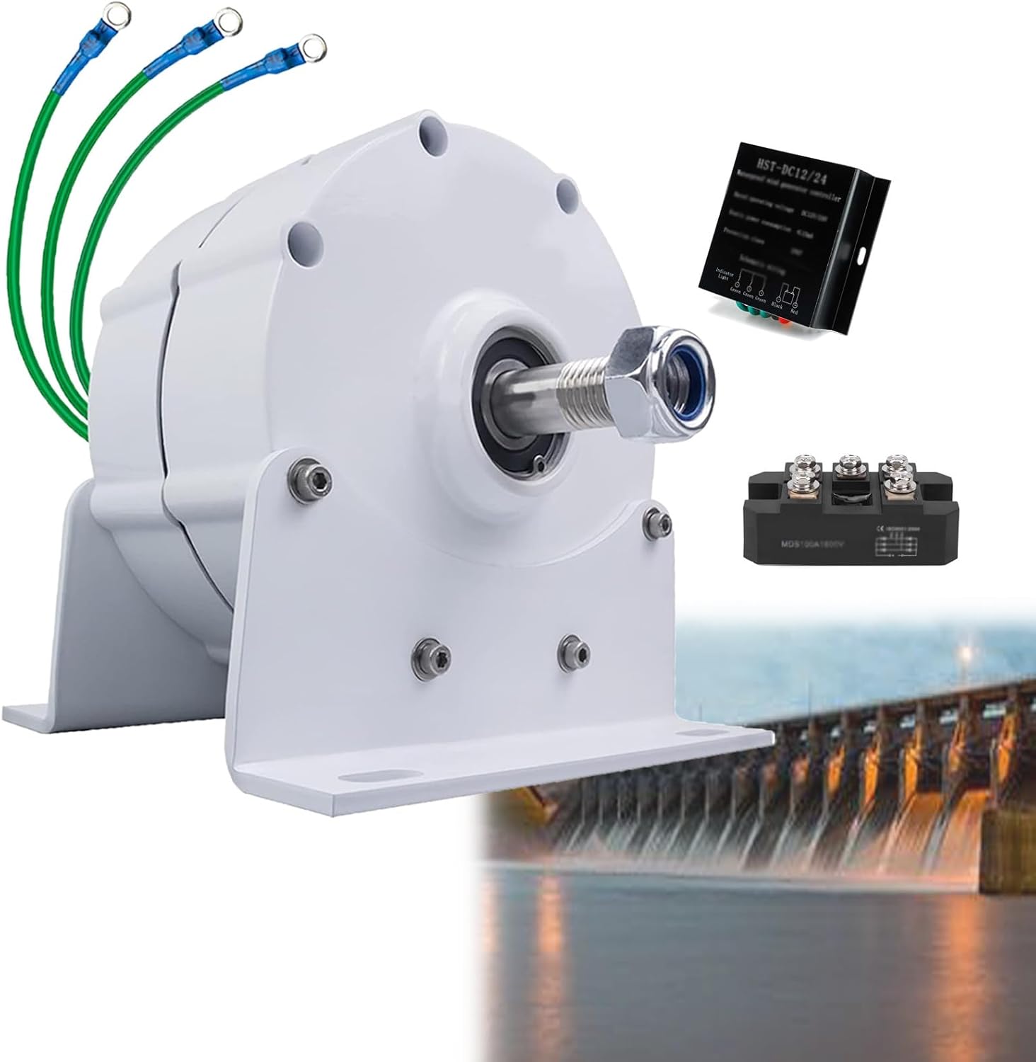 12V/24V/48V Low Speed Permanent Magnet Generator - 12000W Rare Earth Power Generator with Rectifier for Renewable Energy Solutions