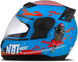 Capacete Evolution G6 Pro Tork Nos N8 Memes Tam.60 Azul Claro/Laranja
