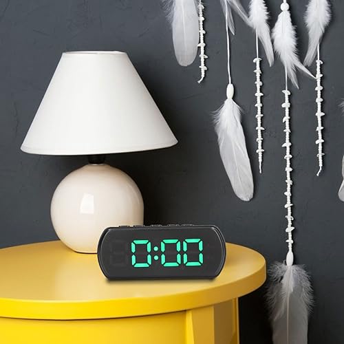 Miniatura 3 de Reloj despertador digital, reloj despertador digital con temperatura de repetición de 12 24 horas, pequeño reloj electrónico de escritorio con