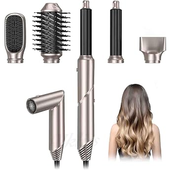 Haarstyler Hair Styler Set Air Styler Hairstyler Set mit Professionellem Haartrockner Haarb rste Lockenstab Heizb rste Gl ttungsb rste Airbrush 5 in 1 zum Trocknen Locken Gl tten