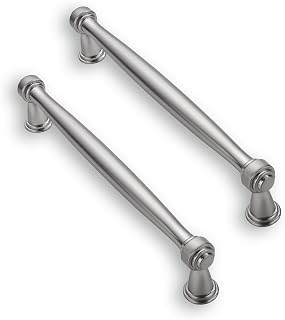 Solid Heavy-Duty 10 Pack 5 Inch Hole Center Brushed Satin Nickel Cabinet pulls is Suitable for Kitchens cabinets vanities Bathroom cabinets