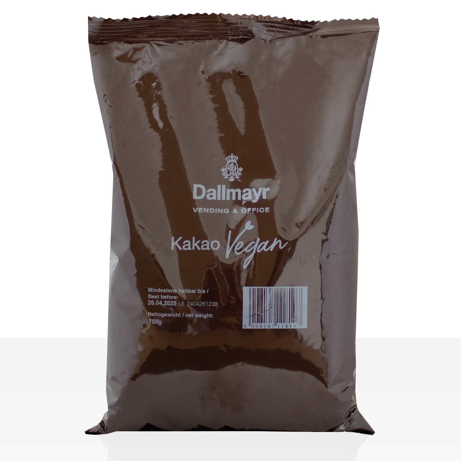 Dallmayr Kakao Vegan 10 x 750g, Kakaopulver 18% für Automaten, Vending & Office