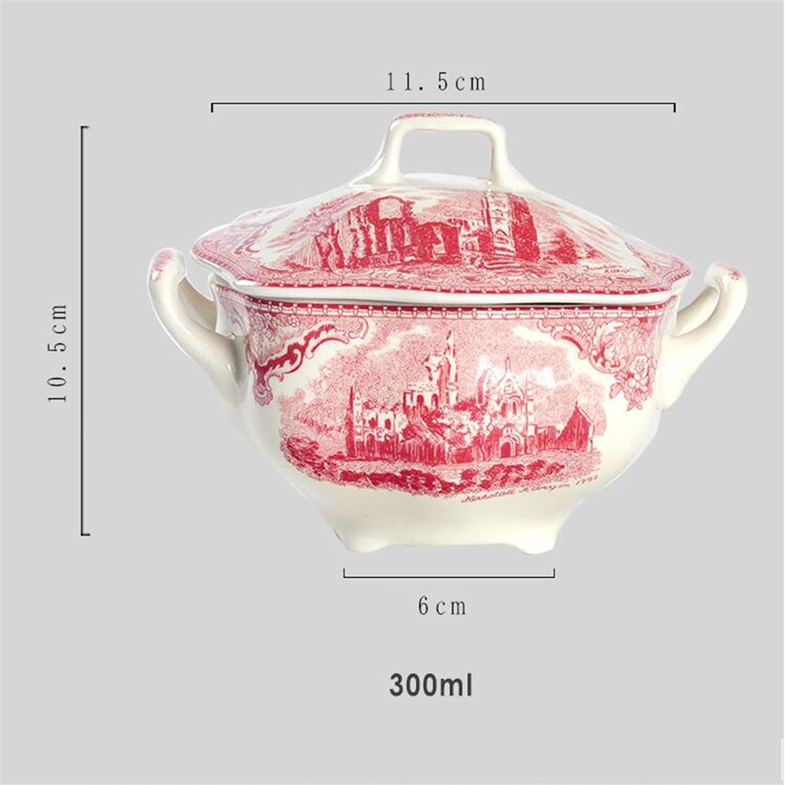 Sucrier avec couvercle sucrier 10 Oz Sugar Pot - Sucrier couvert Pot à sucre vintage en porcelaine avec couvercle et poignées