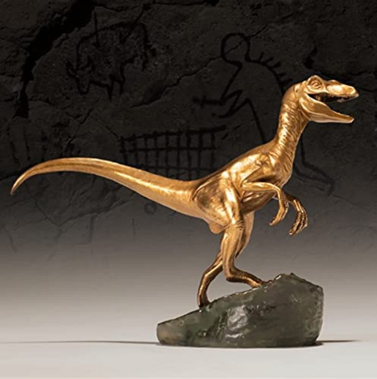 Dekoracja modelu dinozaura, statuetka dinozaura brąz antyczne rzemiosło zwierzę replika kolekcja dekoracja figurka