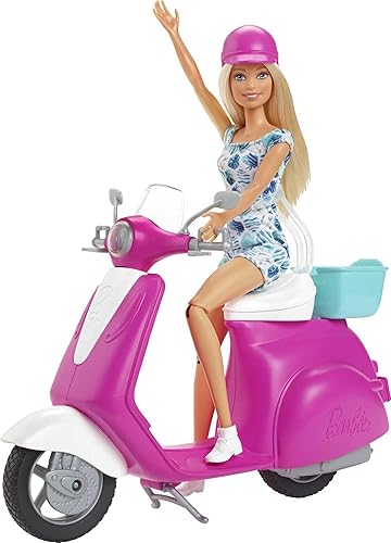 Mattel Muñeca y scooter Barbie
