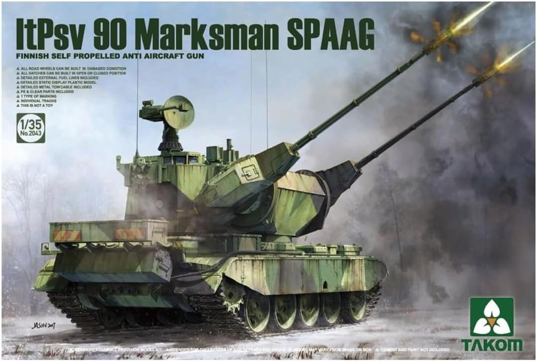 TAKOM TAK-2043 Model Kit Finnish Self Propelled Anti Aircraft Gun ItPsv 90 Marksman
