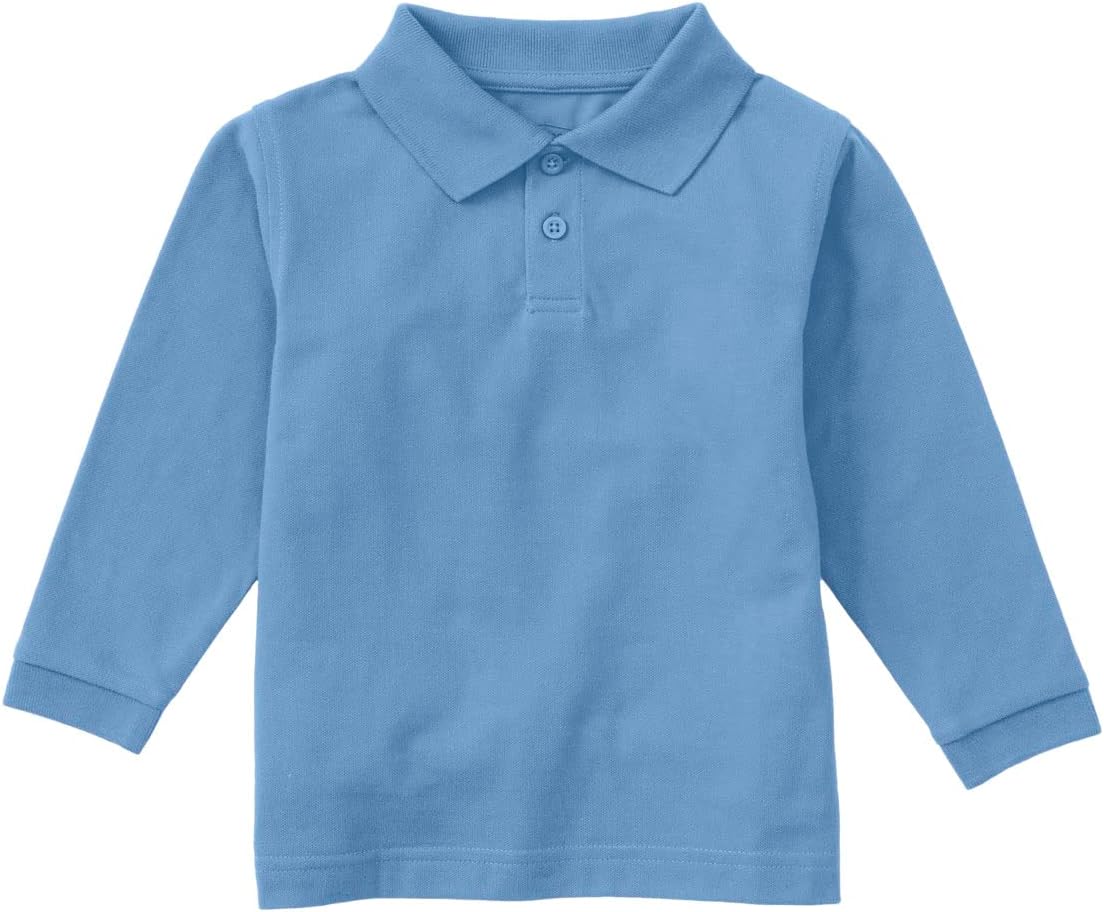 Classroom Big Boys' Uniform Long Sleeve Pique Polo Tee