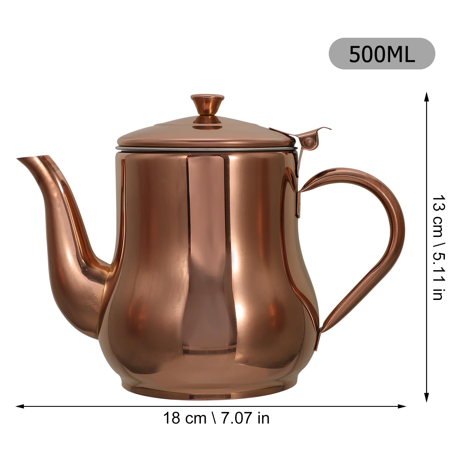 Luxshiny Bacon Grease Container 500ml Stainless Steel Oil Container with Strainer Cooking Oil Keeper Storage Can Jug with Lid and Handle for Storing Frying Oil Grease Rose Gold