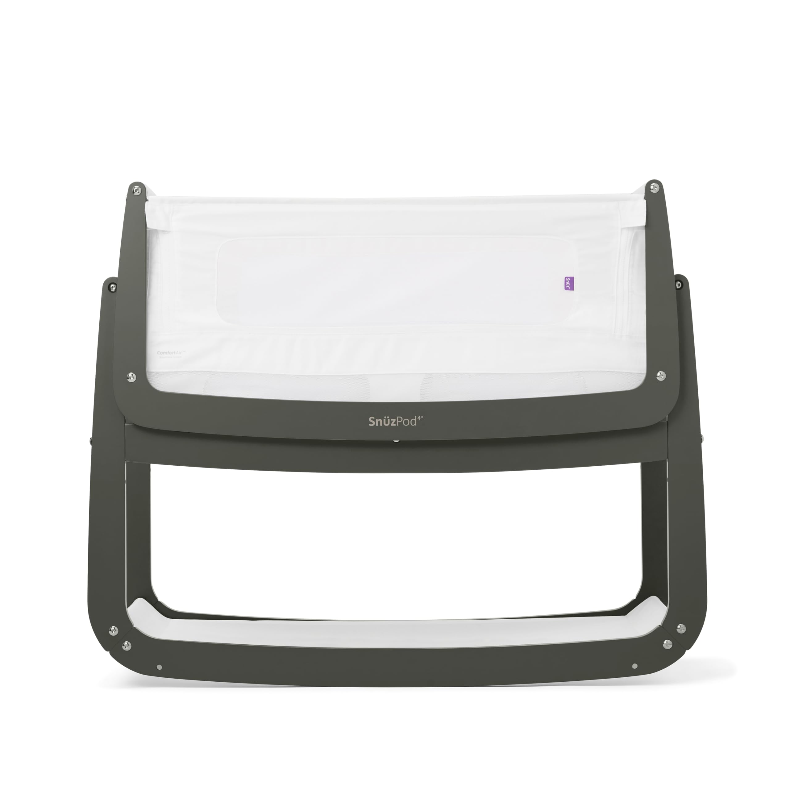 Snuz Pod 4 - Cuna Mecedora Junto a mí, Cuna con moisés elevable, Cuna portátil Ligera con Pared con Cremallera, colchón Transpirable 3D, 6 ajustes de Altura y Modo de inclinación cómodo, Salvia