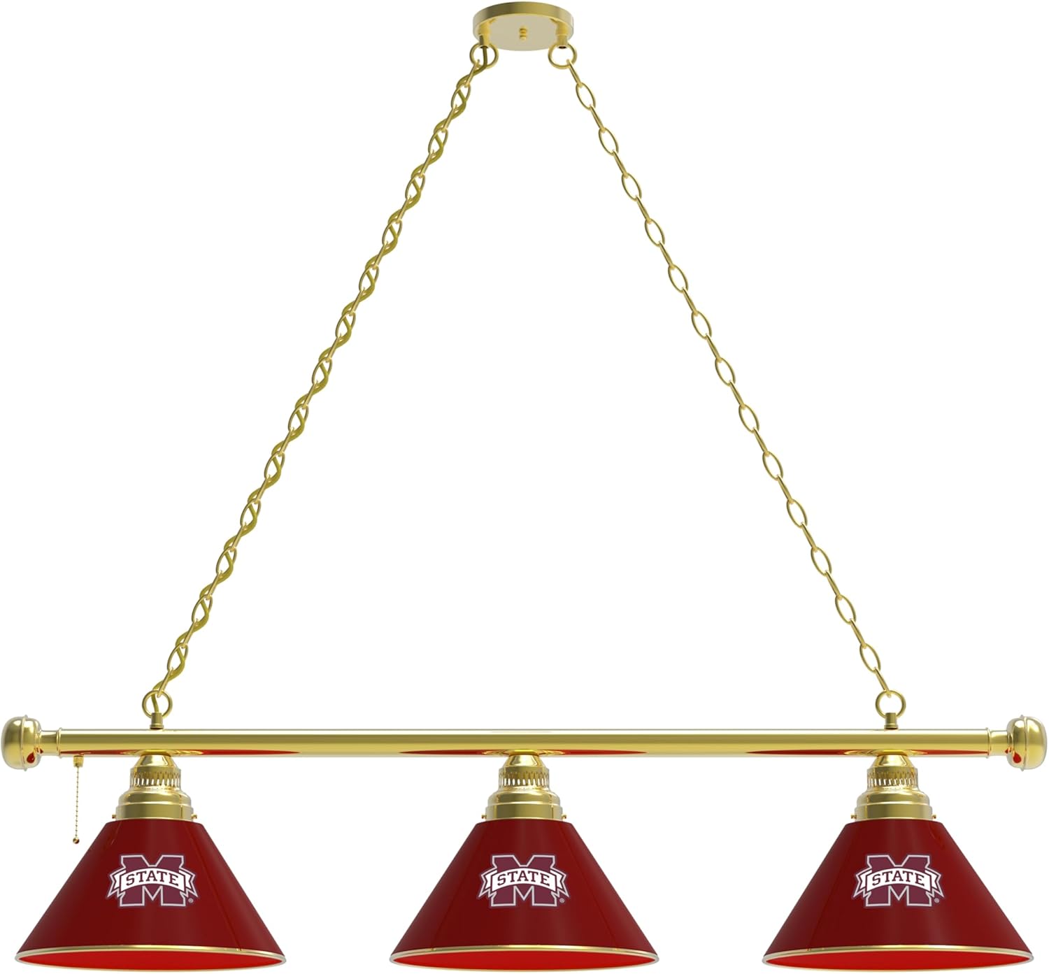 HBS Mississippi State 3 Shade Billiard Light by The Holland Bar Stool Co.