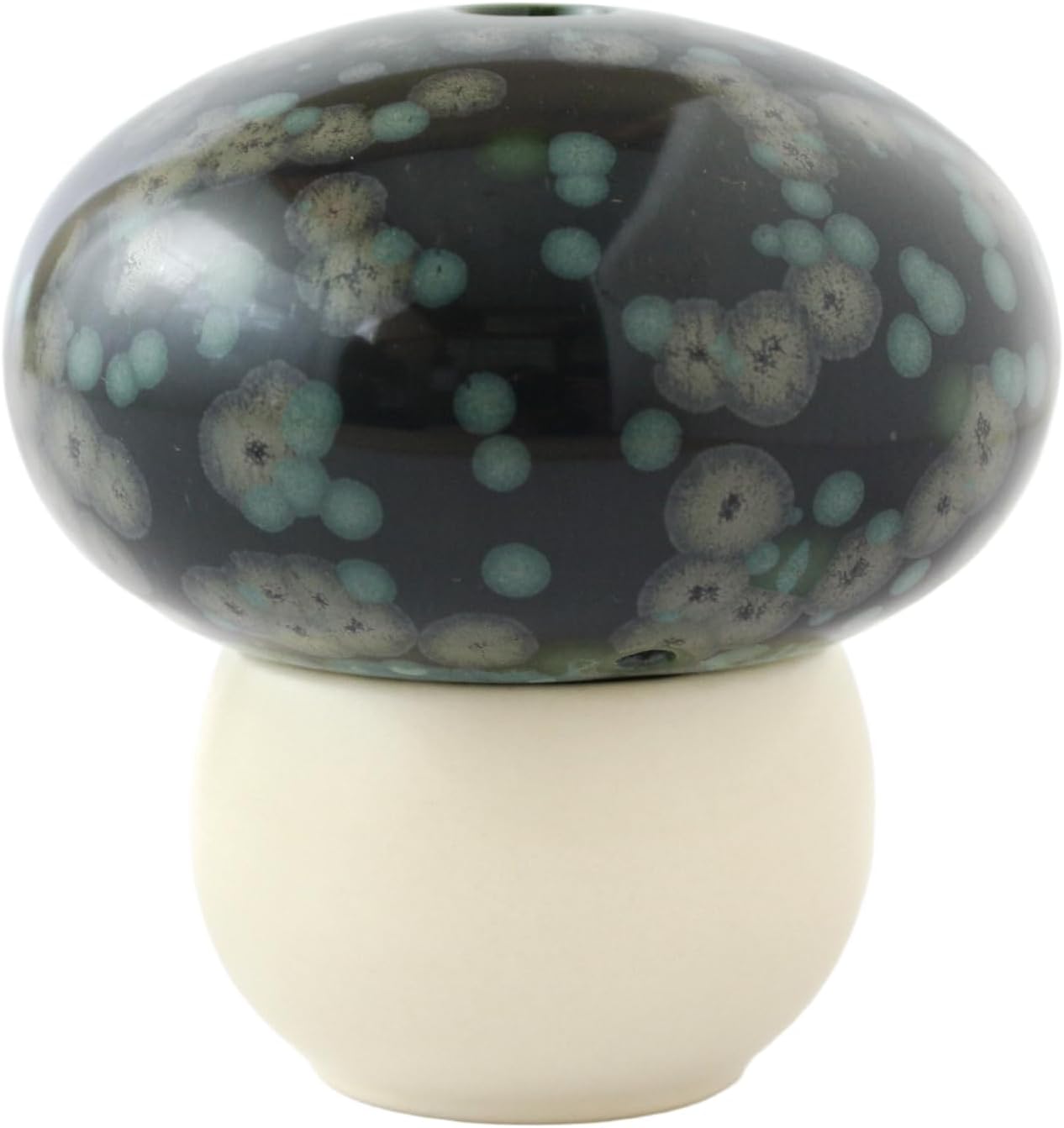 Kyō Ware KMG-298-05 Incense Burner, Ceramic, Diameter Approx. 3.1 x Height 3.1 inches (8 x 8 cm), Incense, Sunlight, Deep Green, Made in Japan