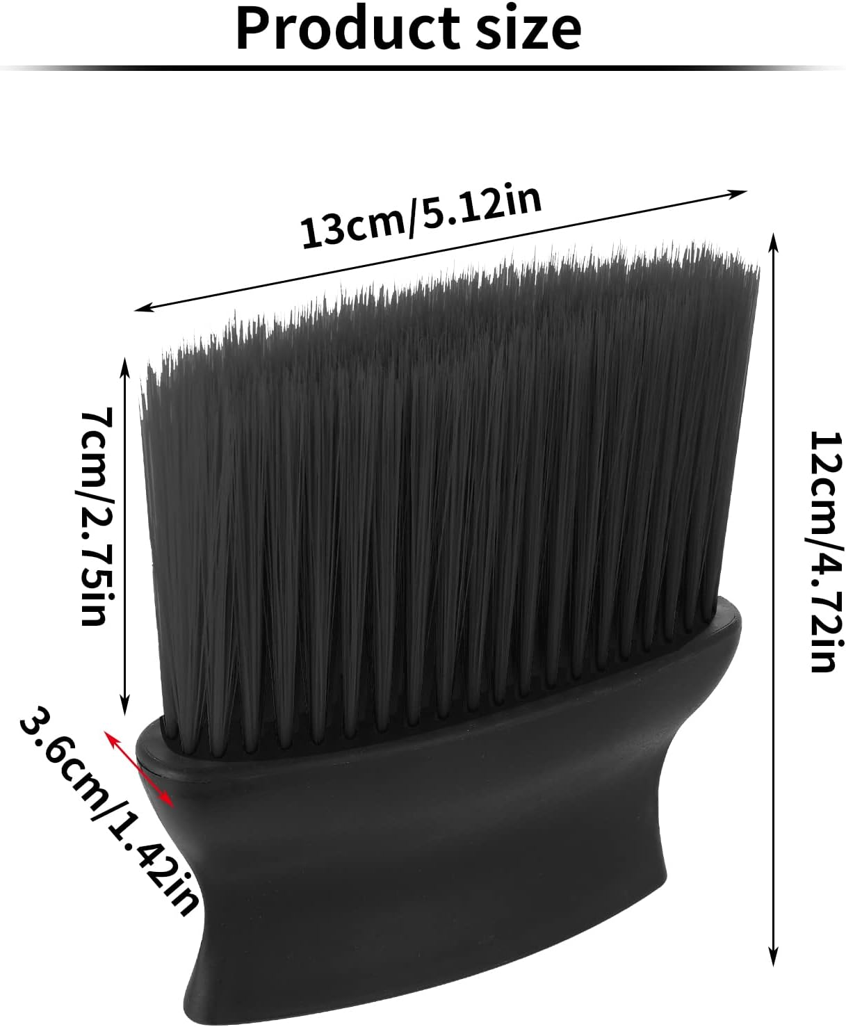 Cobee Car Detailing Brush, Car Cleaning Brushes Duster Soft Bristles Detailing Brush Dusting Tool Dust Removal Brush Dirt Dust Clean Brushes for Car Interior Exterior Leather Air Vents(Black)