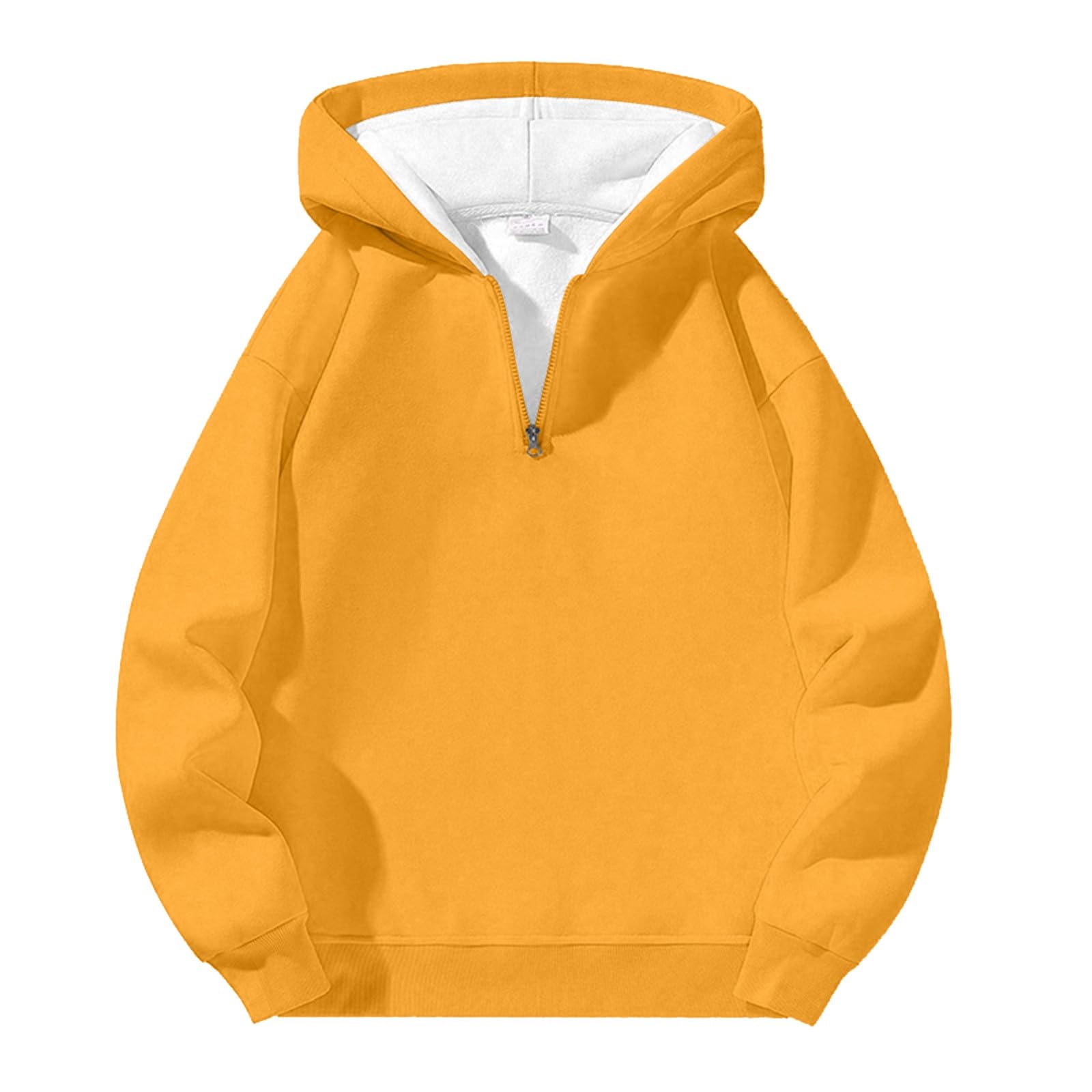 Sweat à capuche en coton pour homme avec design uni minimaliste et manches longues - 6