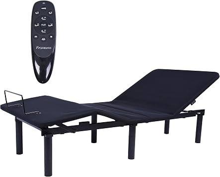 Fromann Adjustable Twin XL Bed Base Frame with Wireless Remote,USB Ports, Zero Gravity,Under Bed Led Lighting Includes Synchronization Connector to King