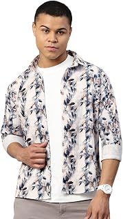 LuxrioCasual Printed Textured Fabric Shirt for Men Regu...