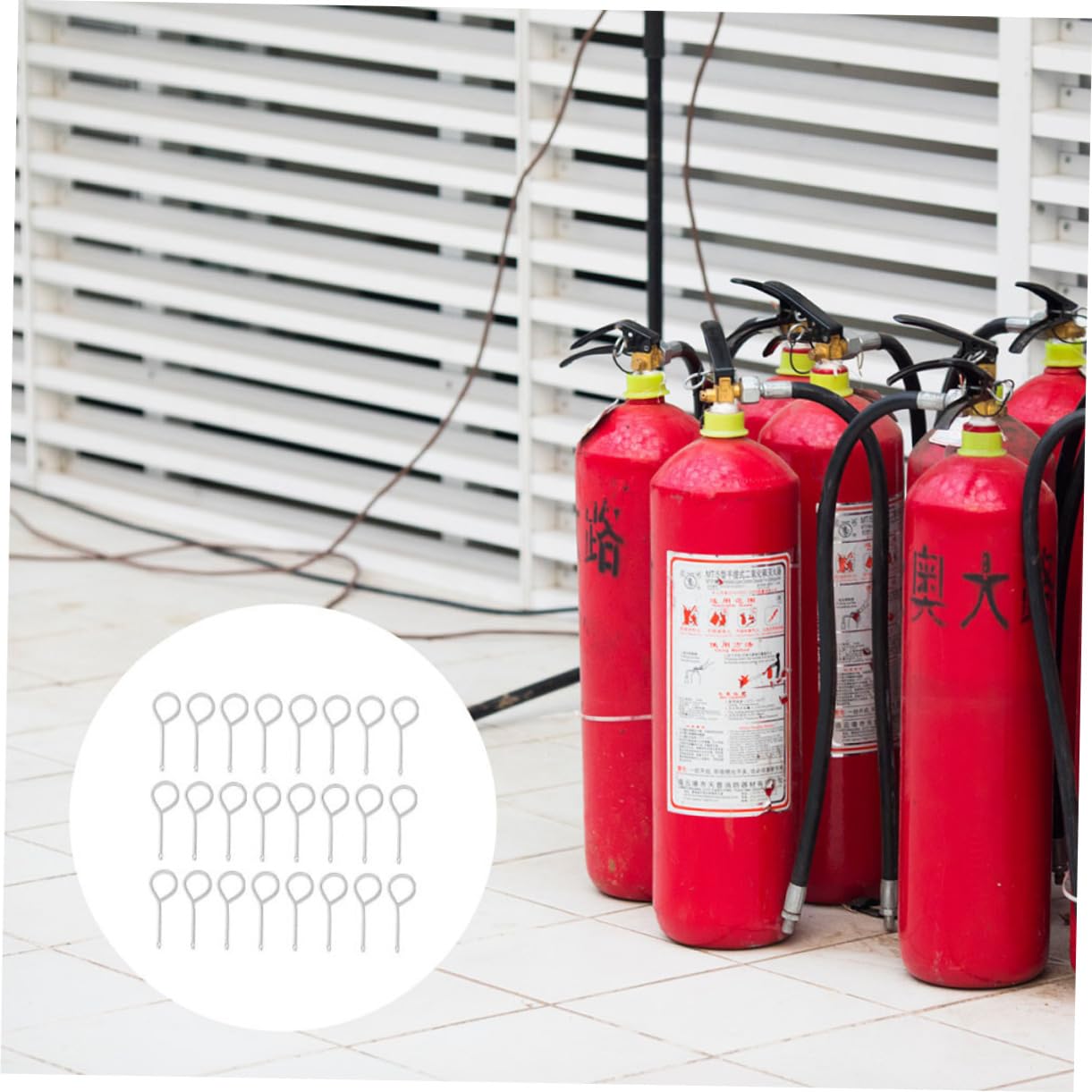 VILLCASE 200 Piezas Pestillo para Extintor de Incendios de Acero Inoxidable Pasador de Seguridad de Repuesto para Extintor de Vehículos Automático Seguro y Duradero