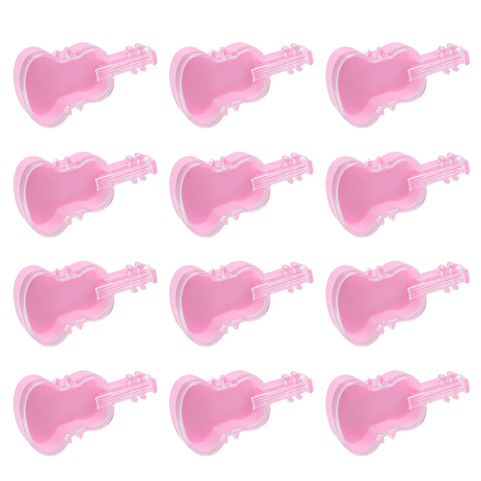 carotoe 12Pcs Violin Shaped Candy Box Clear Candy Holder Party Treat Box for Gift Packaging Wedding Birthday Supplies Unique Party