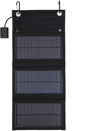 Miniatura 3 de Hilitand Panel solar portátil plegable paquete impermeable paneles solares para turismo y senderismo, USB 5V 15W panel solar 16.6 x 7.1 in