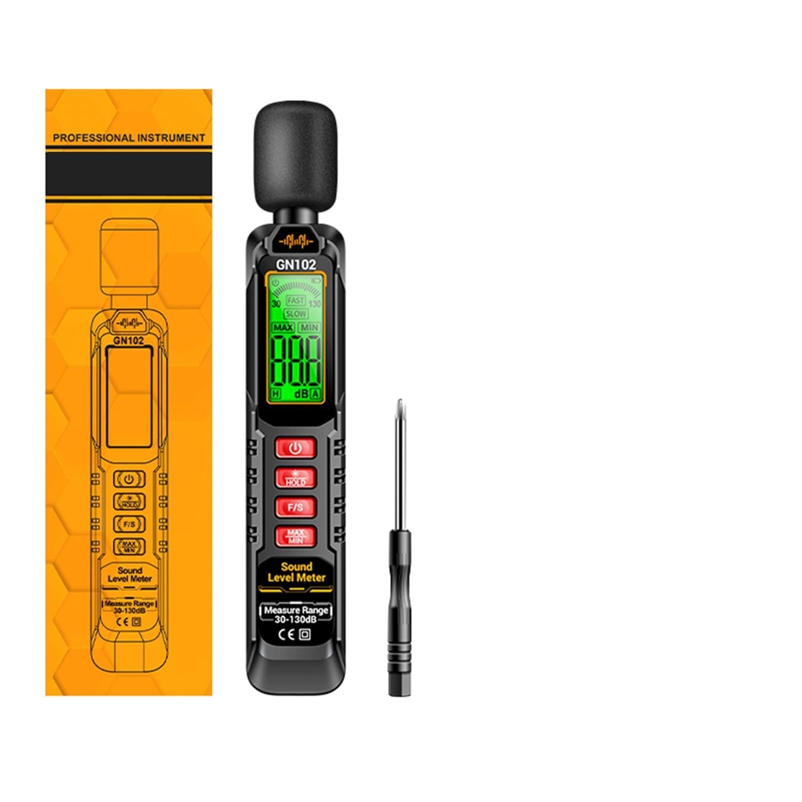 Accurate Noise Levels Monitor User Friendly Noise Measurement Device for Schools Worksites & Professional Applications