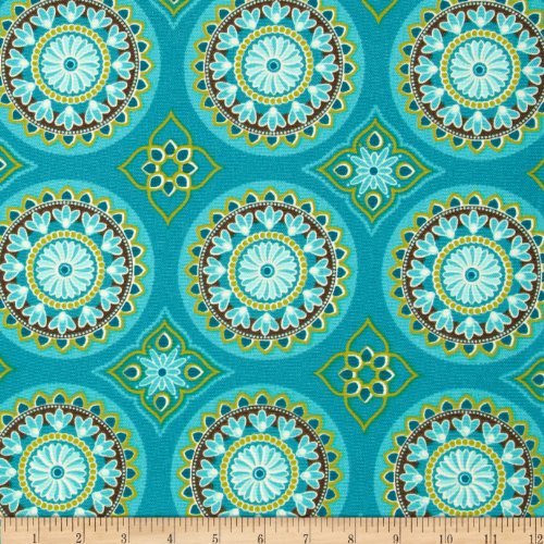Terrasol Indoor/Outdoor Sundial Peacock Fabric