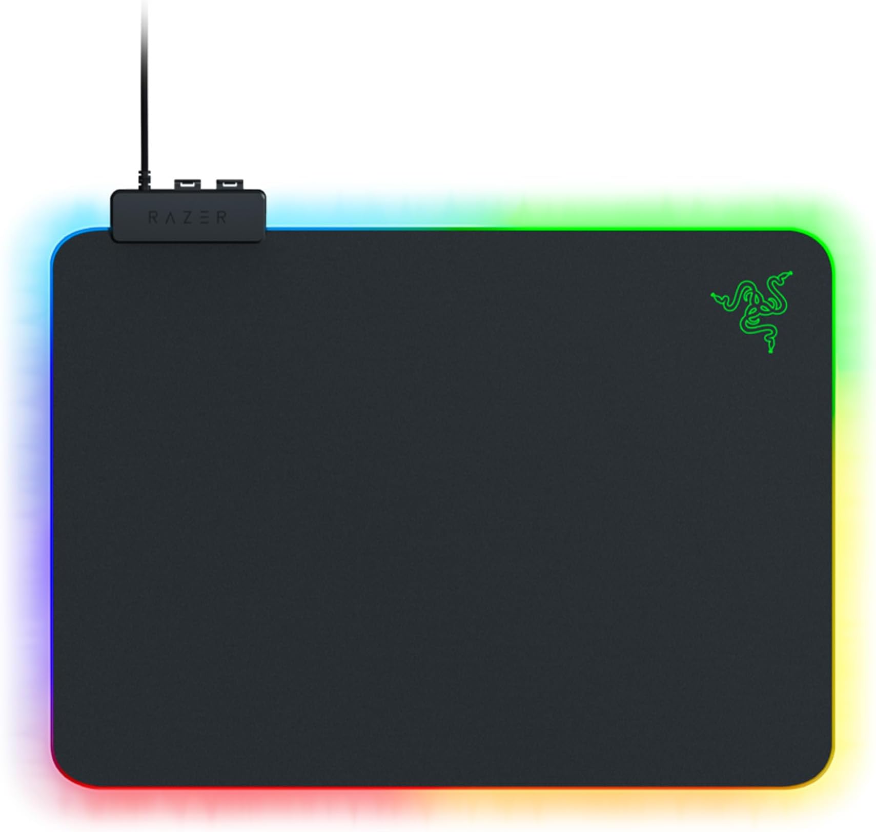Firefly V2 - Gaming Mouse Pad (Gaming Mouse Mat, Micro-Textured Surface, Cable Holder, RGB Chroma Lighting) Black