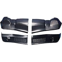 Speedway Motors Racing Nose Complete Kit Upper Lower Left Right Black Plastic Compatible with 1970-81 Camaro Street Stock Sportsman Chassis Replacement
