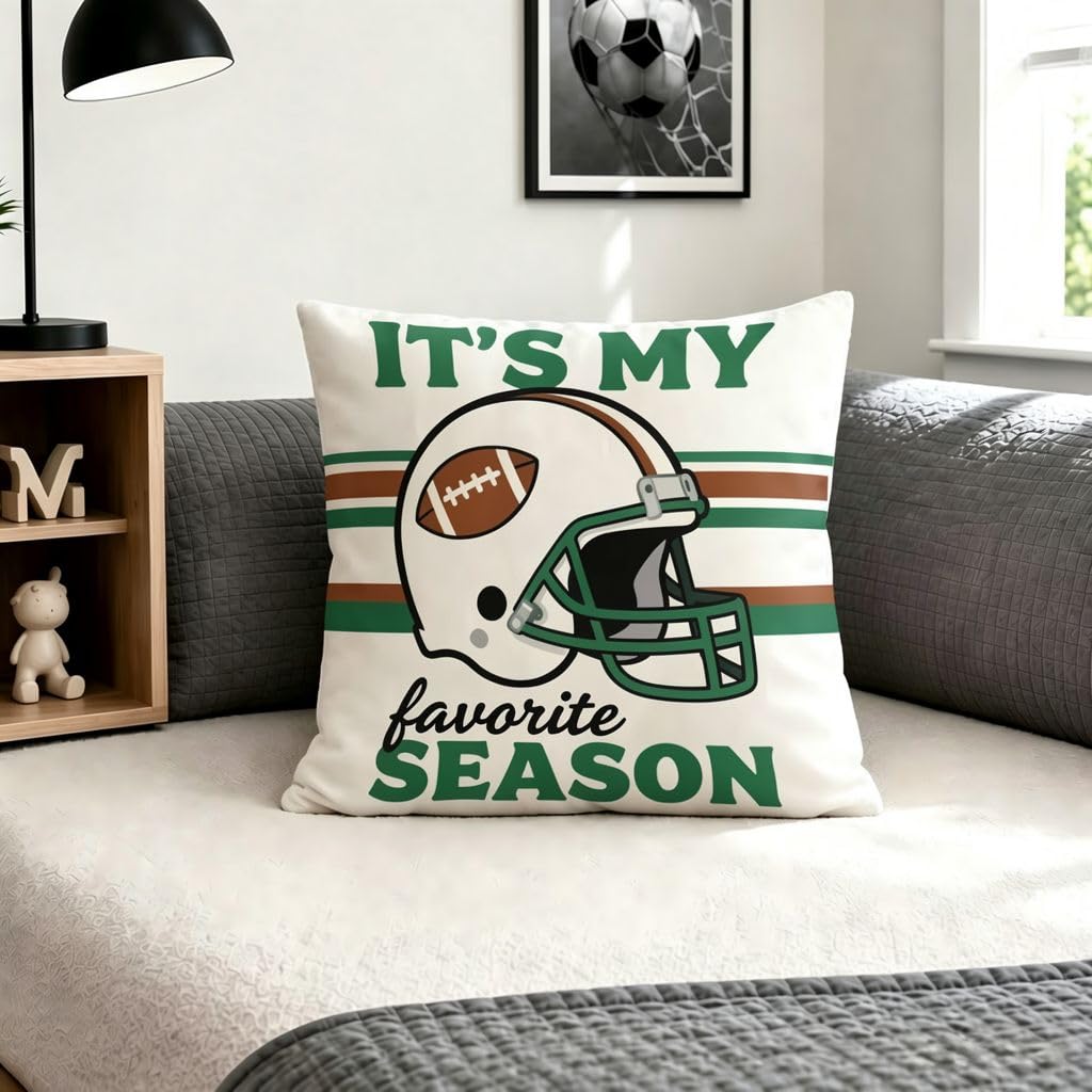 American Football HelmetThrow Pillow Covers-16x16