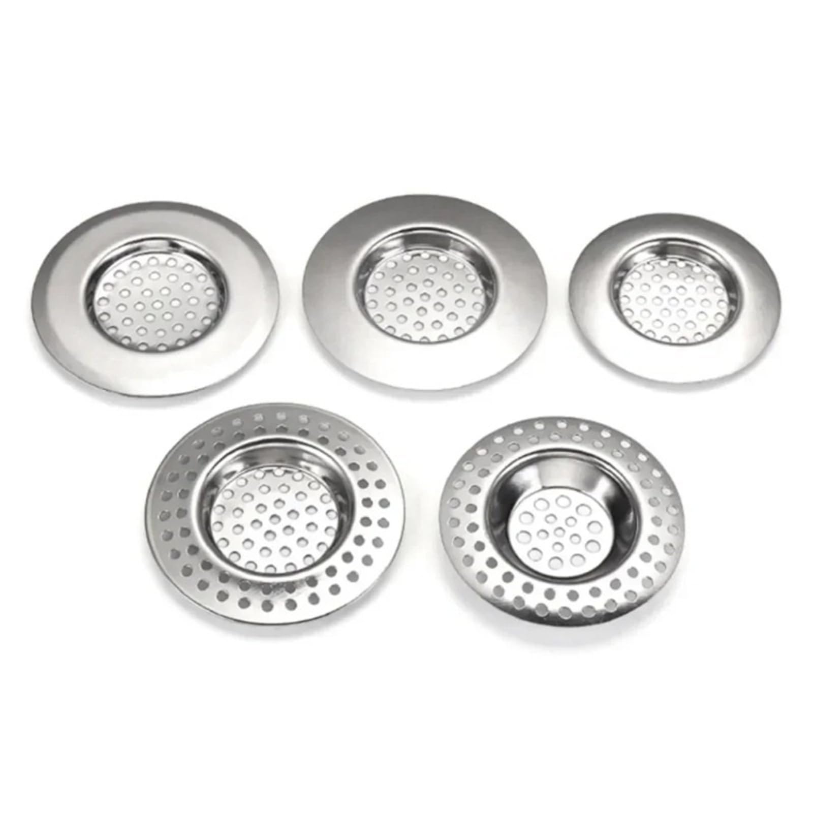 Kitchen Sink Drain Stopper Strainer Stainless Stee 2pcs Sink Strainer Kitchen Grid Filter Against Clogging Stainless Steel Drain Hole Mesh Protection(Color2)