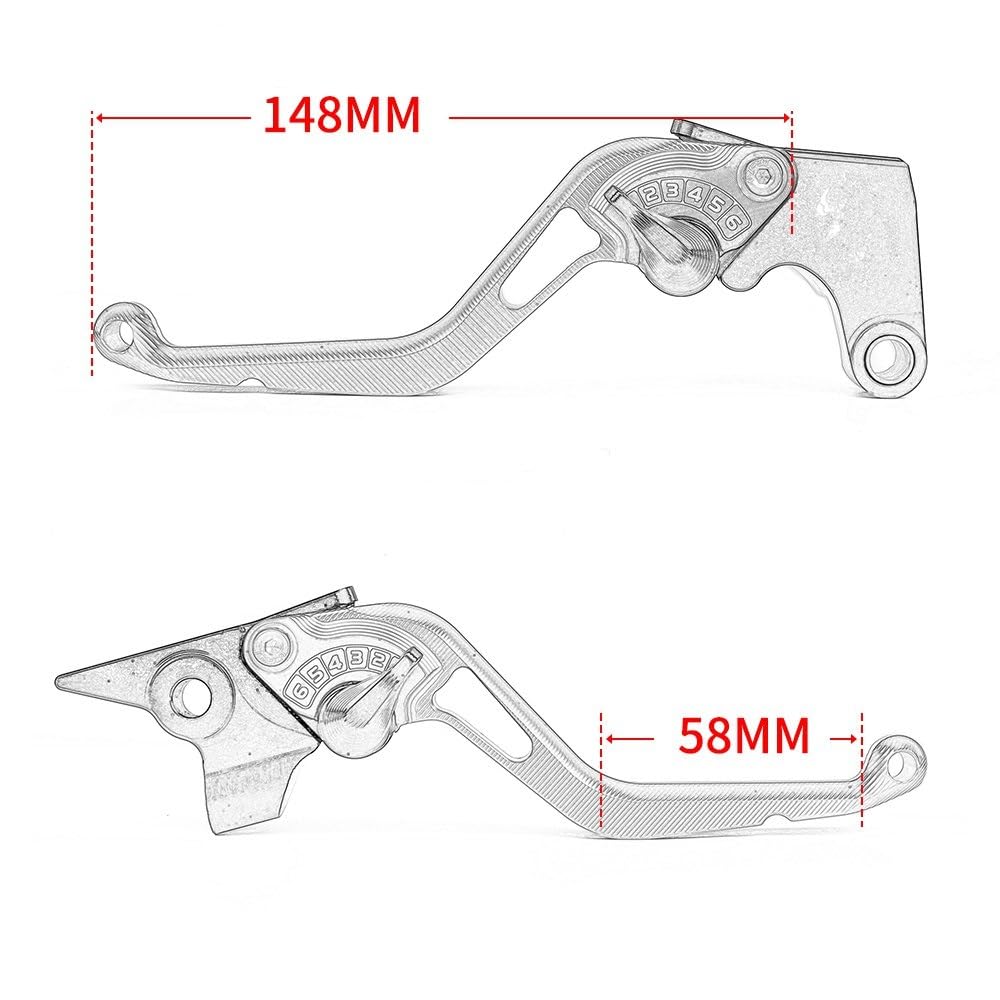 Palanca De Embrague Freno Motocicleta Accesorio Para Suzuki GSF 650 GSF650 BANDIT 2005-2006 CNC Ajustable motocicleta Manija Plegable(1)