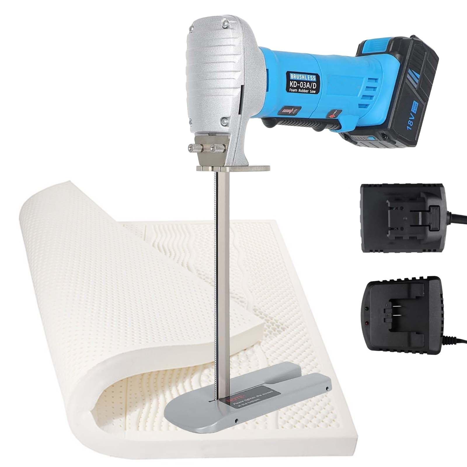 MáQuina EléCtrica para Cortar Espuma De Goma, Kit De Corte De Poliestireno Expandido De Alta Resistencia, Hojas De 300 Mm para Ranurar Y Tallar, Altura De Corte De 0-30 Cm, Sierra De Sable,12"