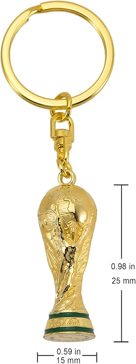Official FIFA World Cup 2026 Edition - 1.7 inch 3D Rotating FIFA Trophy Keychain - Collectors Edition Item - Premium Zinc Alloy & Acrylic; Perfect for Keys, Gym Bags & Backpacks