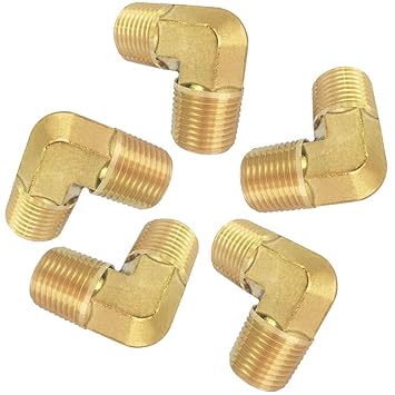 Brass Pipe Fitting 90 Degree Forged Male Elbow 1/4