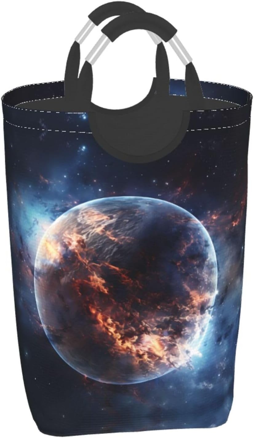 Glowing Planet Square storage bag 50L, suitable for multiple scenes, foldable dirty clothes storage basket.
