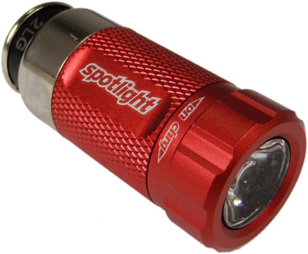 eGear Spotlight Rechargable LED Vehicle Light, Red Aluminum Body