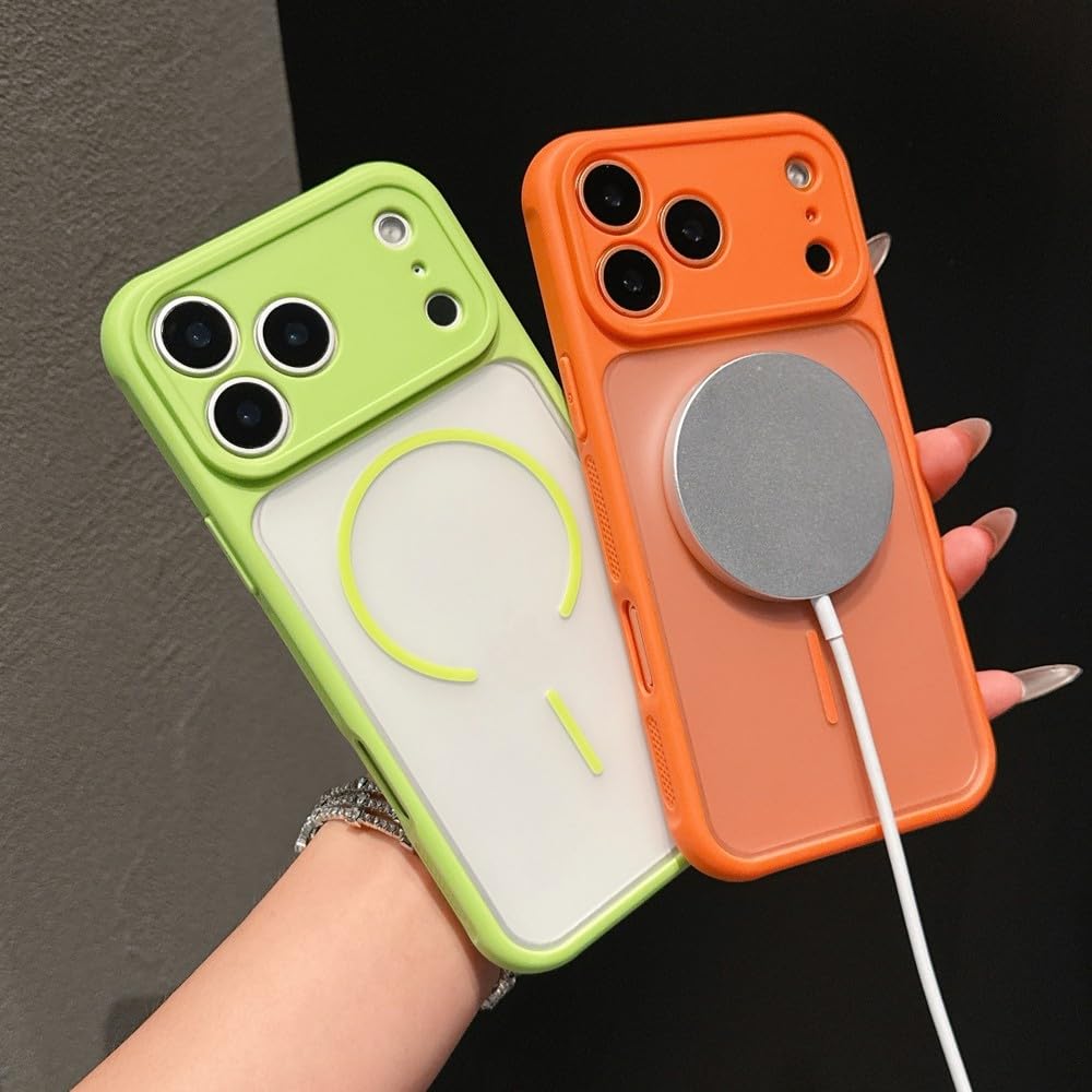 Przezroczyste etui magnetyczne do iPhone'a 17 Air 16 15 14 Plus 13 12 11 17 Pro Max, odporne na wstrząsy, z funkcją ładowania bezprzewodowego, białe, do iPhone'a 17