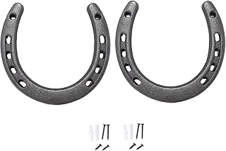 Lucky Horseshoe Decoration, Cast Iron Horseshoe Wall Hanging, Symbol of Prosperity and Good Luck, Suitable for Indoor Outdoor or Above Entrance Door Wall Hanging Wall Decor