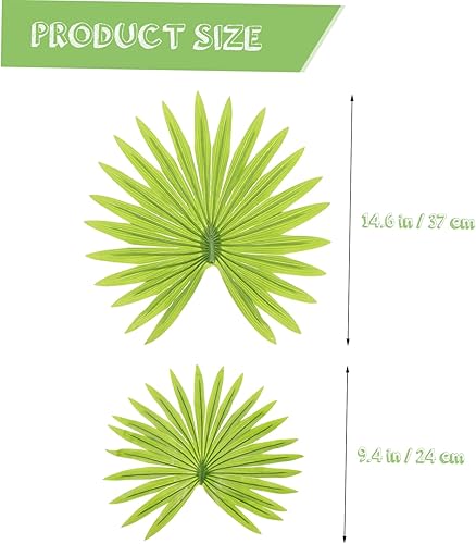 Miniatura 3 de ARTIBETTER 6 piezas de hojas de palma artificiales sin tallo, suministros de fiesta Luau, decoración del hogar, hojas de palmera tropicales, hojas