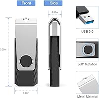 Vista 8 de Aiibe 32GB USB Flash Drive Thumb Drive USB 3.0 Memory Stick Flash Drive 32GB - Negro
