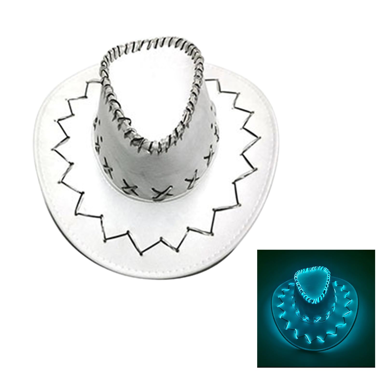 Buxuaaaa Glowing Hat Adjustable Hat Functional Light Up Glowing Canvas for Nighttime and Entertainment Illuminated