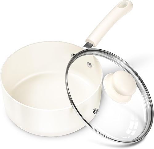 MICHELANGELO Juego de sartenes antiadherentes, cacerola de cerámica con tapa, olla multiusos con tapa, cacerolas no tóxicas, compatible con