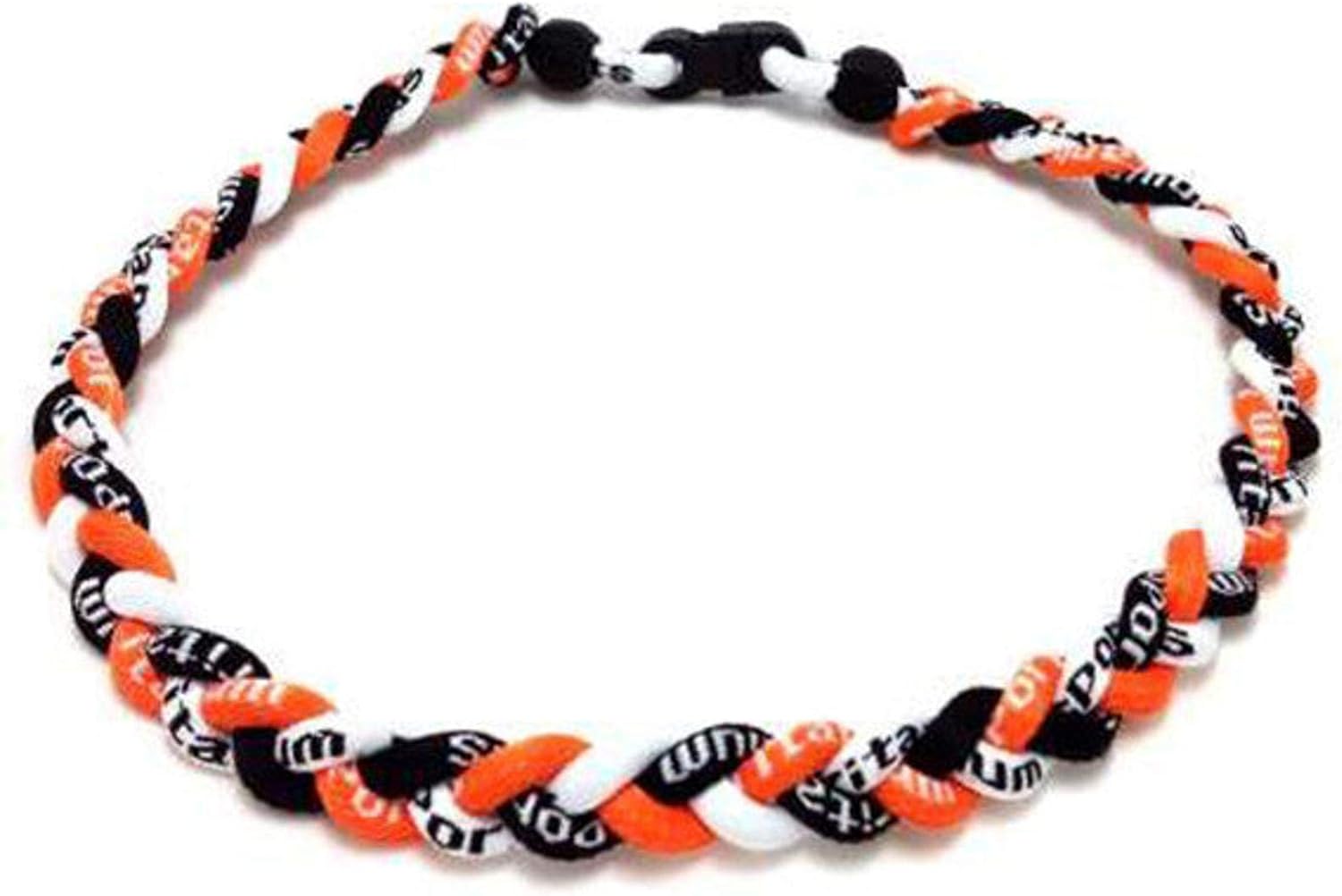 Package of 12 Baseball Titanium Necklaces for Boys Tornado Braided Rope Necklace