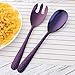 Bisda Salad Spoon and Fork Set, 12 Inch Stainless Steel Salad Server, Purple Serving Utensils, Dishwasher Safe, Pack of 2