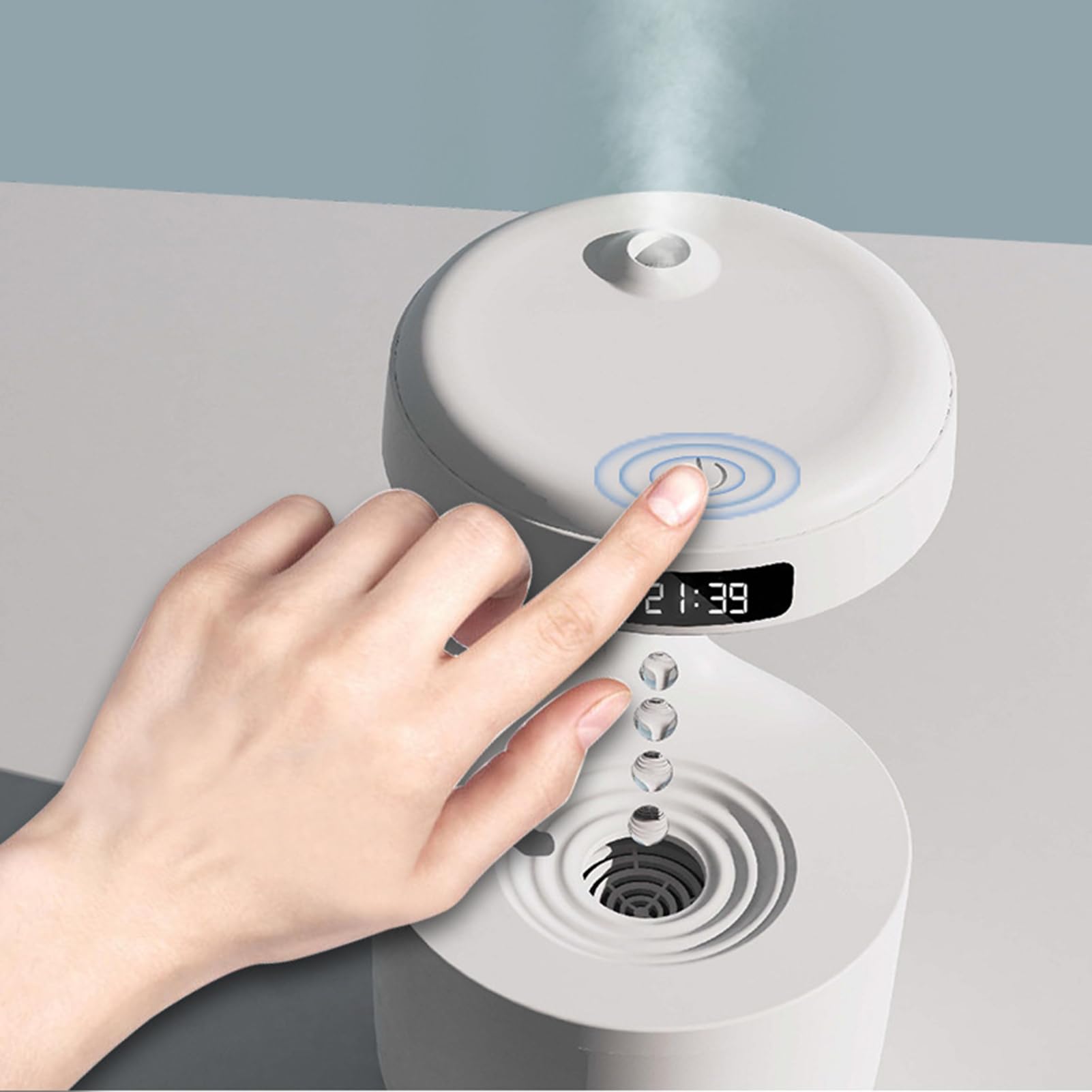 Umidificatore per camera da , 800 ml, grande capacità, diffusore | Umidificatore A Pioggia Per La Casa, L'Ufficio Su Tavolo, Il Sonno, L'Hotel E