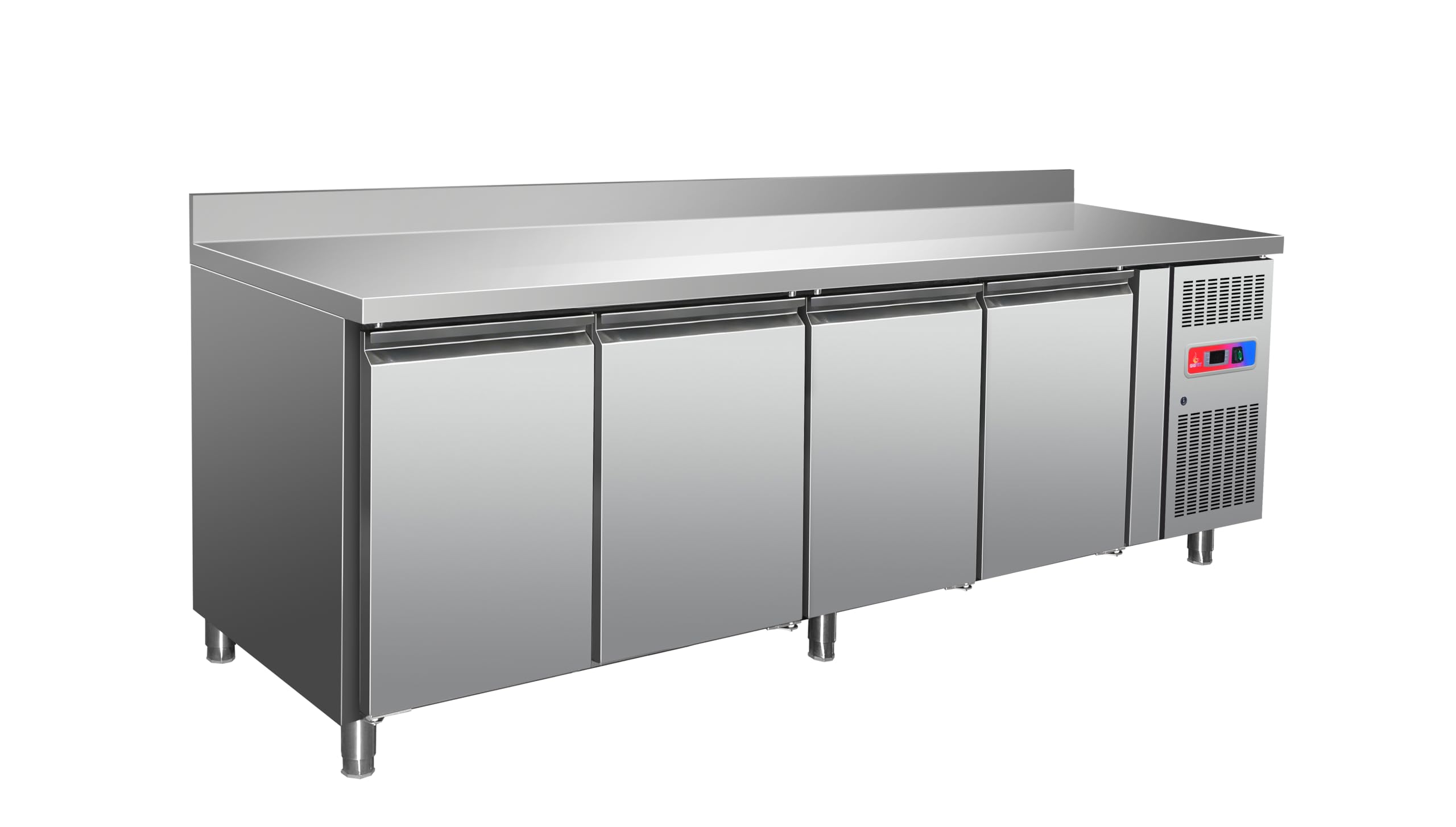 Bajo mostrador refrigerado industrial ventilado acero inoxidable 300L 500L 600L | 2, 3 y 4 puertas | Refrigeración ventilada +2ºC/+8ºC | Termostato Dixell | Hostelería profesional