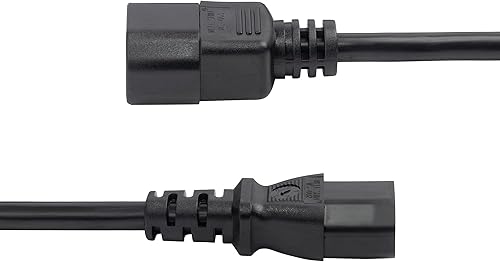 Miniatura 3 de StarTech.com Cable de extensión de alimentación de 1 pie (11.8 in), cable de alimentación IEC 60320 C14 a C13 PDU, 10 A, 250 V, 18 AWG, cable de