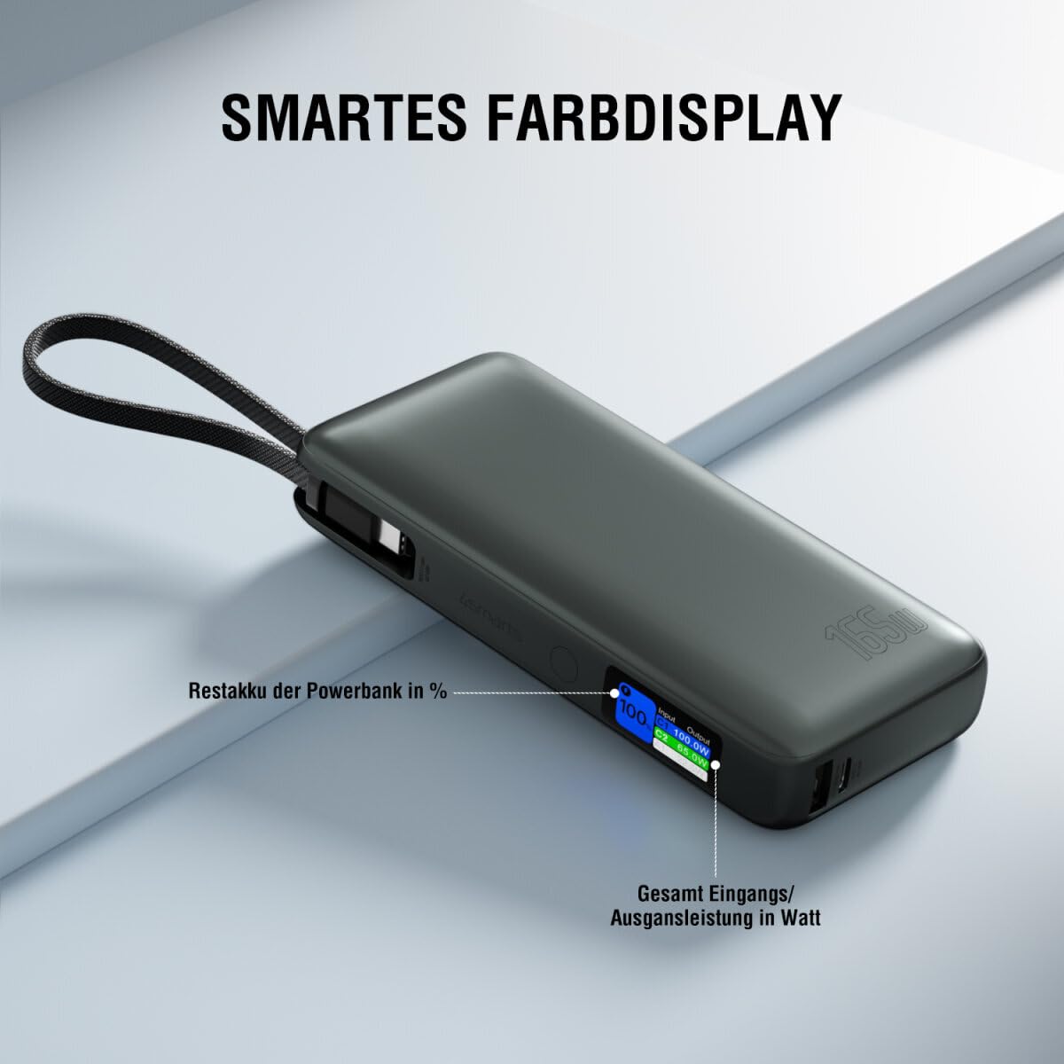 4smarts Powerbank Enterprise inkl. USB-C Kabel 20000mAH 165W