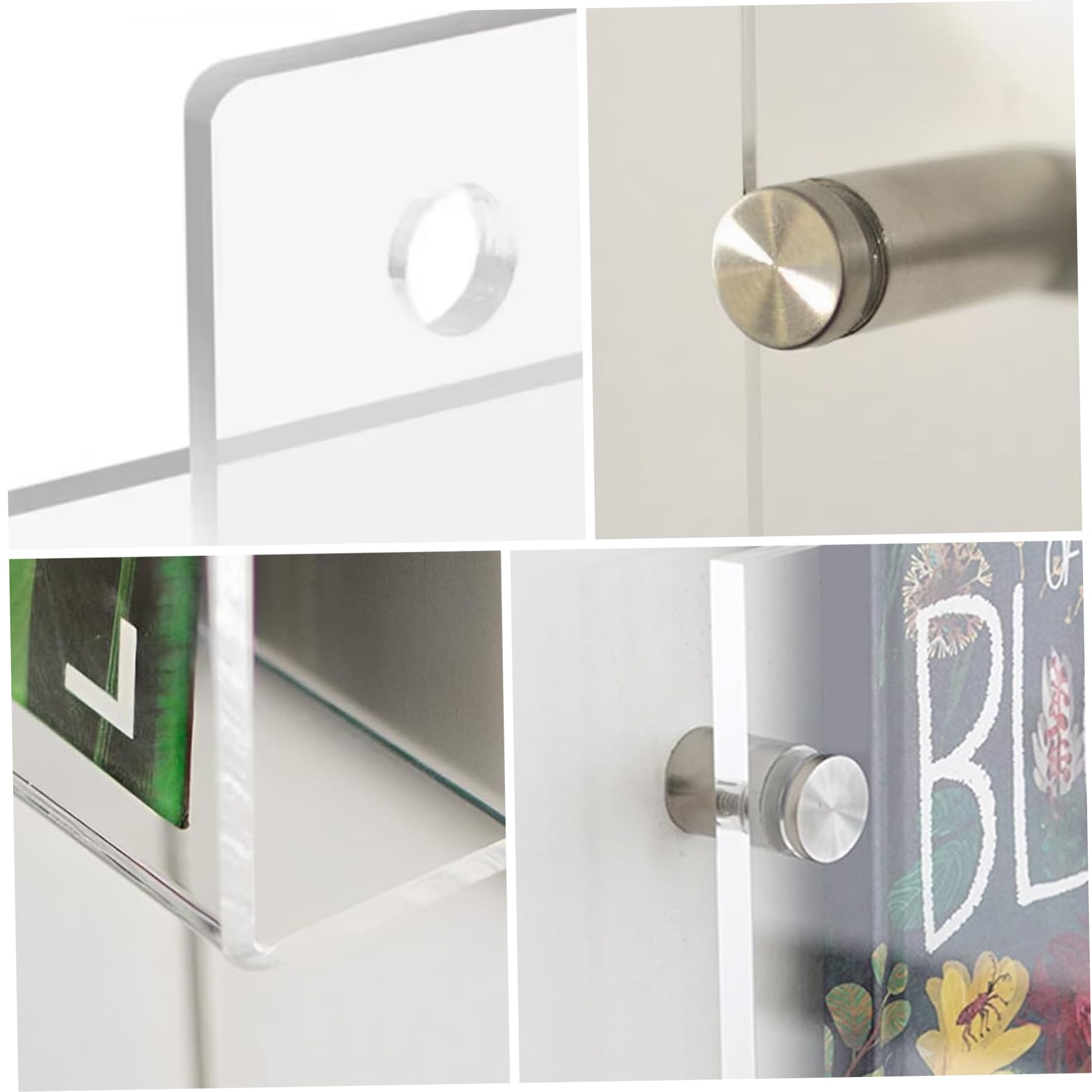 Lot de 2 porte-revues en acrylique transparent de 40, 6 cm support mural pour brochures bibliothèque suspendue support rangement pour brochures bureau et maison