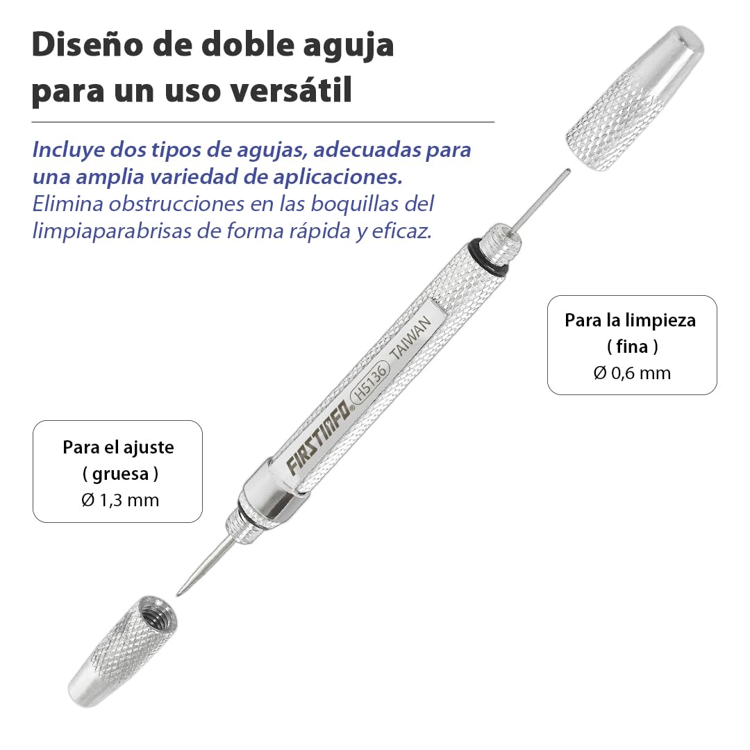 FIRSTINFO H5136 | Aguja de Limpieza para Boquillas del Limpiaparabrisas | Herramienta para Chorro del Parabrisas